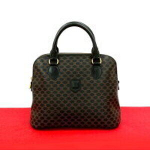 Celine Macadam Blason Triomphe leather handbag tote bag black